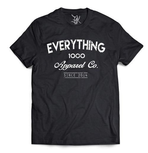 Retro style E1K Apparel T-shirt with vintage graphic design, casual fit, and bold colors displayed on a white background.